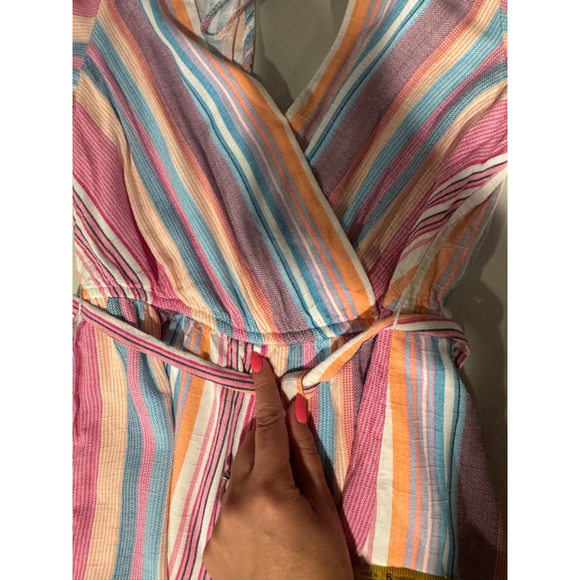 Blue Rain Striped Romper Pink and Blue Size Small - Picture 9 of 11